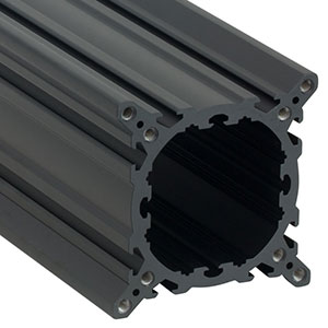 XT95B-300 - 95 mm Precision Construction Rail, Black Anodized, L = 300 mm