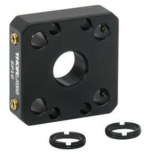 SP10 - 16 mm Cage Plate for Ø8 mm Optic, 2 SM8RR Retaining Rings Included