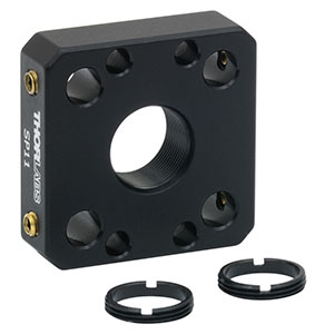 SP11 - 16 mm Cage Plate for Ø9 mm Optic, 2 SM9RR Retaining Rings Included
