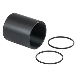SM2M25 - SM2 Lens Tube Without External Threads, 2.5in Thread Depth, Two Retaining Rings Included