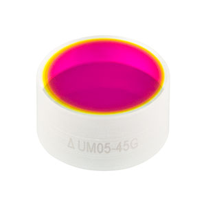 UM05-45G - Ø1/2in Low GDD Ultrafast Mirror, 460 - 590 nm, 45° AOI