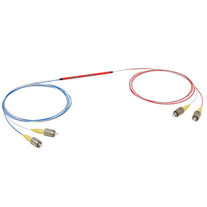 TW930R3F2 - 2x2 Wideband Fiber Optic Coupler, 930 ± 100 nm, 75:25 Split, FC/PC Connectors