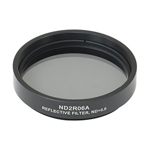 ND2R06A - Reflective Ø50 mm ND Filter, SM2-Threaded Mount, Optical Density: 0.6