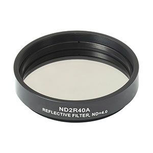 ND2R40A - Reflective Ø50 mm ND Filter, SM2-Threaded Mount, Optical Density: 4.0