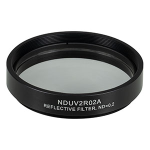 NDUV2R02A - SM2-Threaded Mount, Ø50 mm UVFS Reflective ND Filter, OD: 0.2