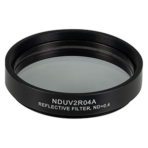 NDUV2R04A - SM2-Threaded Mount, Ø50 mm UVFS Reflective ND Filter, OD: 0.4