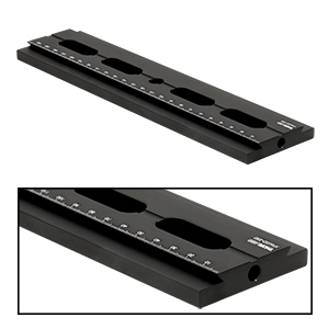 XT66SD-250 - 66 mm Single Dovetail Rail with Mounting Counterbores, L = 250 mm