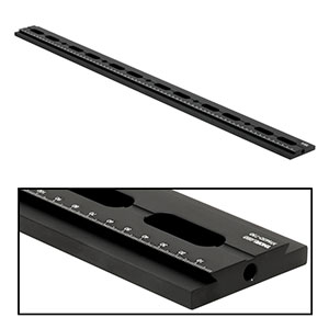 XT66SD-750 - 66 mm Single Dovetail Rail with Mounting Counterbores, L = 750 mm