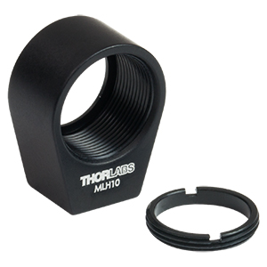 MLH10 - Mini-Series Lens Mount with Retaining Ring for Ø10 mm Optics, 4-40 Tap