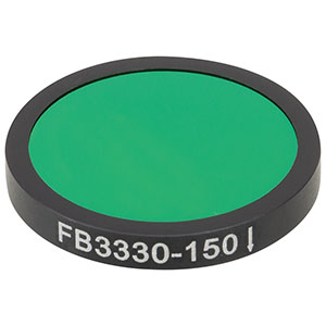 FB3330-150 - Ø25 mm IR Bandpass Filter, CWL = 3.33 µm, FWHM = 150 nm