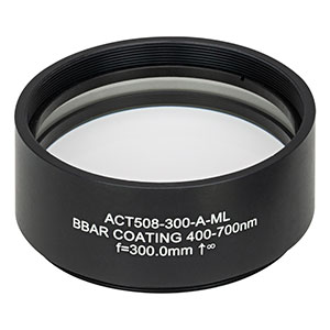 ACT508-300-A-ML - f=300 mm, Ø2in Achromatic Doublet, SM2-Threaded Mount, ARC: 400-700 nm
