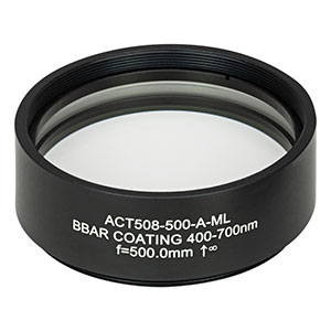 ACT508-500-A-ML - f=500 mm, Ø2in Achromatic Doublet, SM2-Threaded Mount, ARC: 400-700 nm