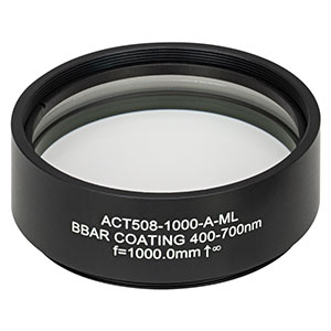 ACT508-1000-A-ML - f=1000 mm, Ø2in Achromatic Doublet, SM2-Threaded Mount, ARC: 400-700 nm