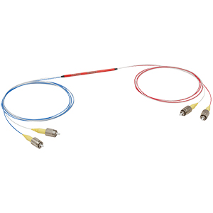 TN1550R2F2 - 2x2 Narrowband Fiber Optic Coupler, 1550 ± 15 nm, 90:10 Split, FC/PC Connectors