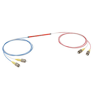 TN1310R1F2 - 2x2 Narrowband Fiber Optic Coupler, 1310 ± 15 nm, 99:1 Split, FC/PC Connectors