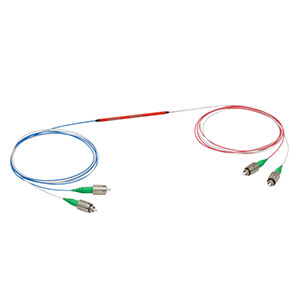 TN1310R5A2 - 2x2 Narrowband Fiber Optic Coupler, 1310 ± 15 nm, 50:50 Split, FC/APC Connectors