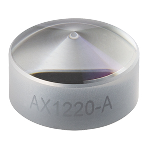 AX1220-A - 20.0°, 350 - 700 nm AR Coated UVFS, Ø1/2in (Ø12.7 mm) Axicon
