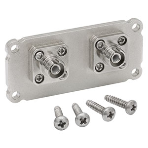 EEBFPA2 - End Plate for Fiber Device Housings, 2 FC/APC Bulkheads, 1.00in x 2.25in