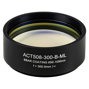 ACT508-300-B-ML - f=300 mm, Ø2in Achromatic Doublet, SM2-Threaded Mount, ARC: 650-1050 nm