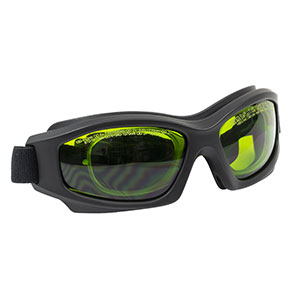 LG2C - Laser Safety Goggles, Green Lenses, 19% Visible Light Transmission, Modern Goggle Style