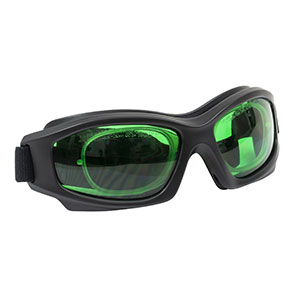 LG8C - Laser Safety Goggles, Emerald Lenses, 35% Visible Light Transmission, Modern Goggle Style