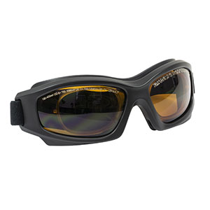 LG9C - Laser Safety Goggles, Amber Lenses, 25% Visible Light Transmission, Modern Goggle Style