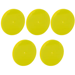 ADF8-P5 - Fluorescent Alignment Disk, Ø1.5 mm Hole, Yellow, 5 Pack