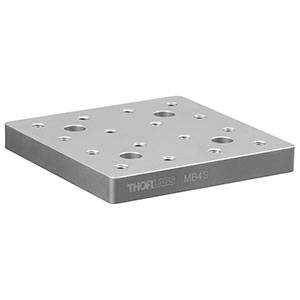 MB4S - Passivated Stainless Steel Breadboard, 4in x 4in x 1/2in, 1/4in-20 Taps