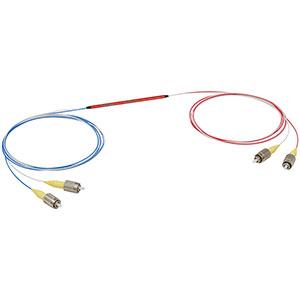TN808R2F2 - 2x2 Narrowband Fiber Optic Coupler, 808 ± 15 nm, 90:10 Split, FC/PC Connectors
