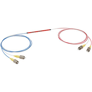 TN808R5F2 - 2x2 Narrowband Fiber Optic Coupler, 808 ± 15 nm, 50:50 Split, FC/PC Connectors