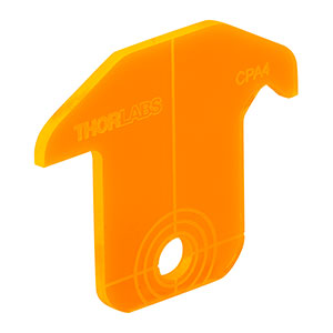 CPA4 - 30 mm Cage Fluorescent Alignment Plate, Ø5 mm Hole, Orange