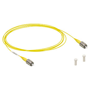 P1-460Y-FC-2 - Single Mode Patch Cable, 488 - 633 nm, FC/PC, Ø900 µm Jacket, 2 m Long