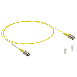 P1-780Y-FC-1 - Single Mode Patch Cable, 780 - 970 nm, FC/PC, Ø900 µm Jacket, 1 m Long