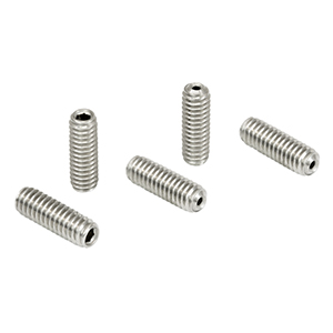 SS8S050V - 8-32 Vacuum-Compatible Vented Setscrew, 316 Stainless Steel, 1/2in Long, 5 Pack