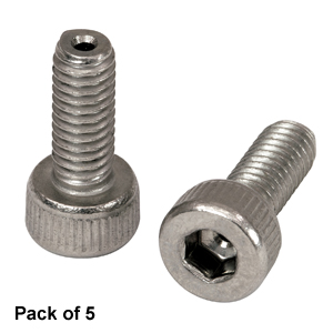 SH4MS10V - M4 x 0.7 Vacuum-Compatible Vented Cap Screw, A4 Stainless Steel, 10 mm Long, 5 Pack