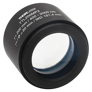 TTL200MP2 - Laser Scanning Tube Lens, f = 200 mm, Broadband MgF<sub>2</sub> Coating