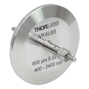VK4L6S -  Fiber Feedthrough for KF40 Flange, Low OH, Ø600 µm Core, 400 - 2400 nm, 0.22 NA, SMA