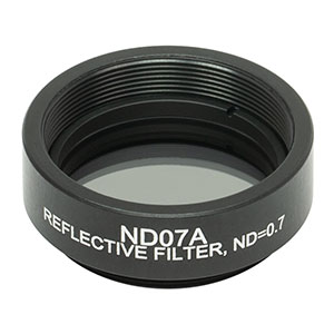 ND07A - Reflective Ø25 mm ND Filter, SM1-Threaded Mount, Optical Density: 0.7