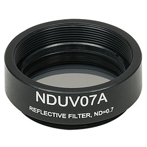 NDUV07A - SM1-Threaded Mount, Ø25 mm UVFS Reflective ND Filter, OD: 0.7