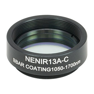 NENIR13A-C - Ø25 mm AR-Coated Absorptive Neutral Density Filter, SM1-Threaded Mount, 1050 - 1700 nm, OD: 1.3