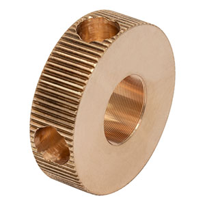 LN38100 - 3/8in-100 Lock Nut, Knurled, Phosphor Bronze