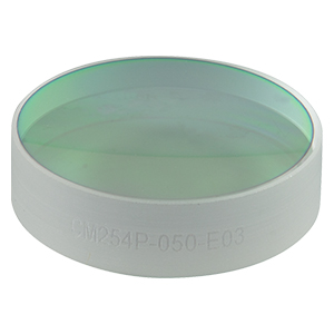 CM254P-050-E03 - Ø1in Dielectric-Coated Concave Mirror, 750 - 1100 nm, f = 50 mm, Back Side Polished
