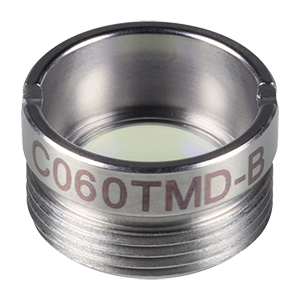 C060TMD-B - f = 9.6 mm, NA = 0.3, WD = 7.1 mm, Mounted Aspheric Lens, ARC: 600 - 1050 nm