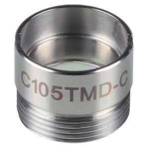 C105TMD-C - f = 5.5 mm, NA = 0.60, WD = 2.0 mm, Mounted Aspheric Lens, ARC: 1050 - 1700 nm