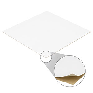PMR10P1 - PTFE Diffuse Reflector Sheet with Adhesive Backing, 33 cm x 33 cm, 0.75 mm Thick