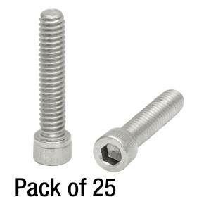 SH25S1250 - 1/4in-20 Stainless Steel Cap Screw, 1.25in Long, 25 Pack