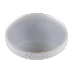 LA4765-YAG - f = 50 mm, Ø1/2in UVFS Plano-Convex Lens, 532/1064 nm V-Coat