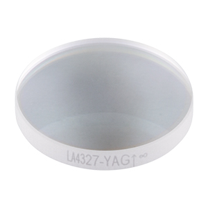 LA4327-YAG - f = 75 mm, Ø1/2in UVFS Plano-Convex Lens, 532/1064 nm V-Coat
