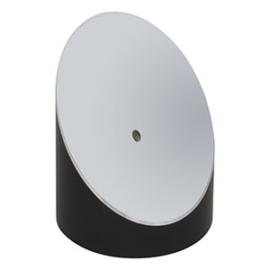 MPD229H-F01 - Ø2in 90° Off-Axis Parabolic Mirror with Ø3 mm Hole Parallel to Focused Beam, UV-Enhanced Aluminum, RFL = 2in