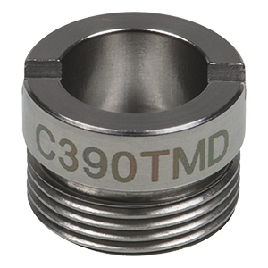 C390TMD - f = 2.75 mm, NA = 0.55, WD = 1.91 mm, DW = 830 nm, Mounted Aspheric Lens, Uncoated